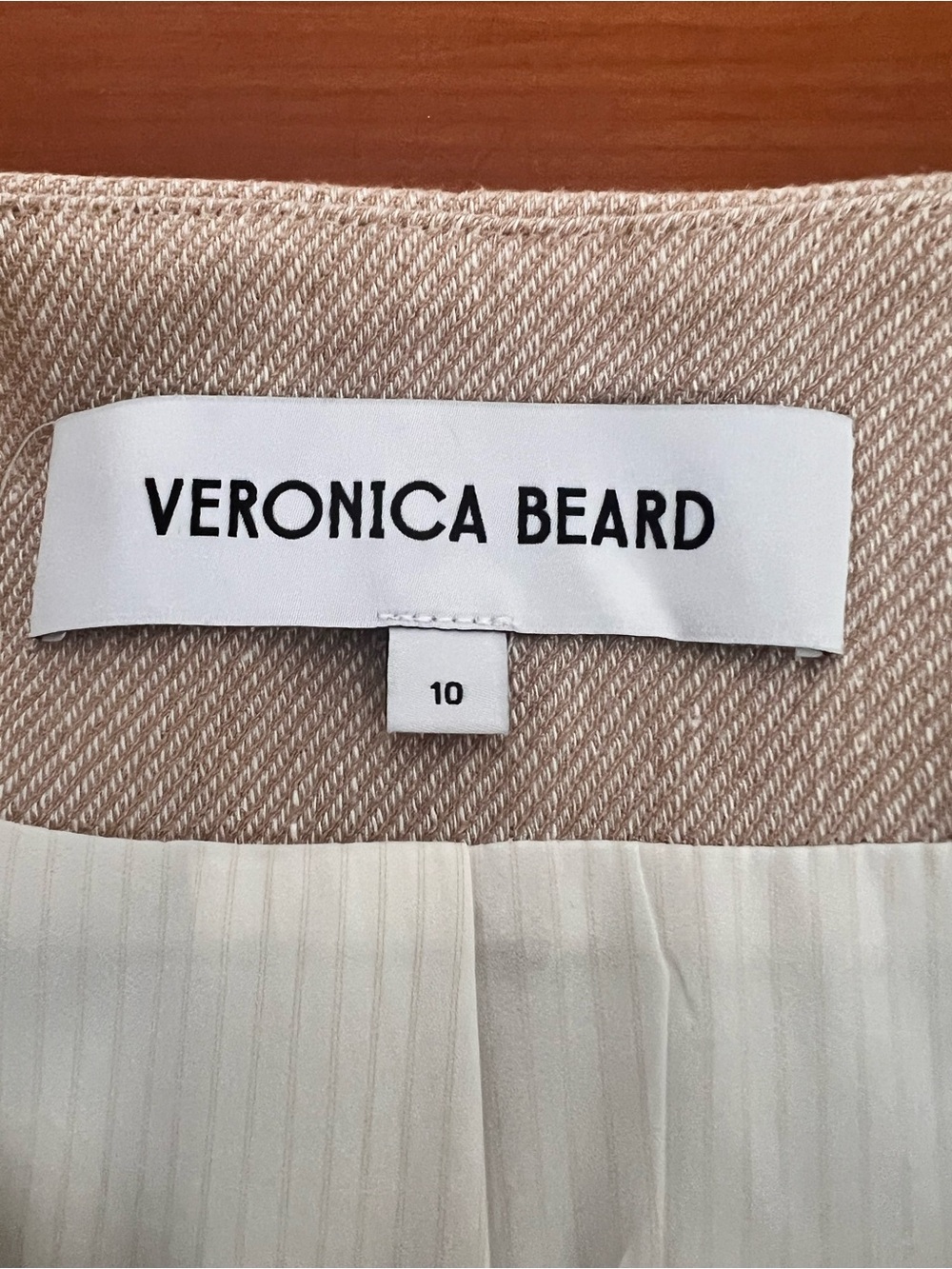 Veronica Beard Tamara Linen Blend Vest Sandalwood Melange Size 10. - Picture 6 of 12